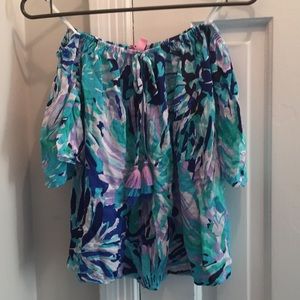 Lilly Pulitzer off the shoulder blouse